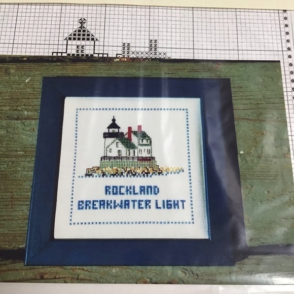 Seguin Designs, Maine Other - Rockland Breakwater Lighthouse Seguin Designs Counted Cross Stitch PATTERN ONLY